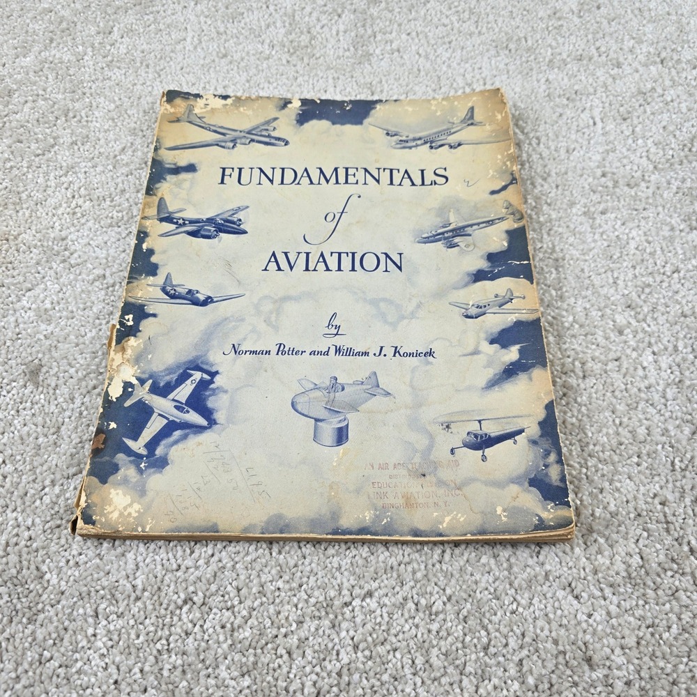 Link Aviation Fundamentals of Aviation Blue Vintage 1946 Booklet Potter Konicek